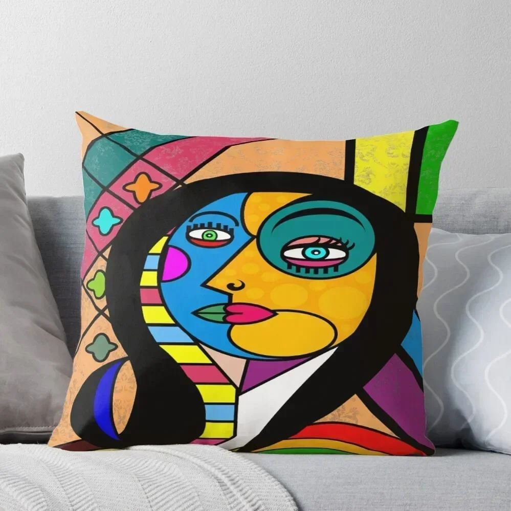 

Funky Abstract Mona Lisa Art Face Throw Pillow Pillowcases Cushion Covers Sofa Cushions For Children pillow