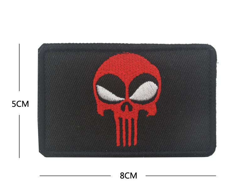 New Deadpool Badge Anime Logo Death Hero 3D Embroidery Velcro Clothing Environmental Patch Hat Bag Decoration Accessories