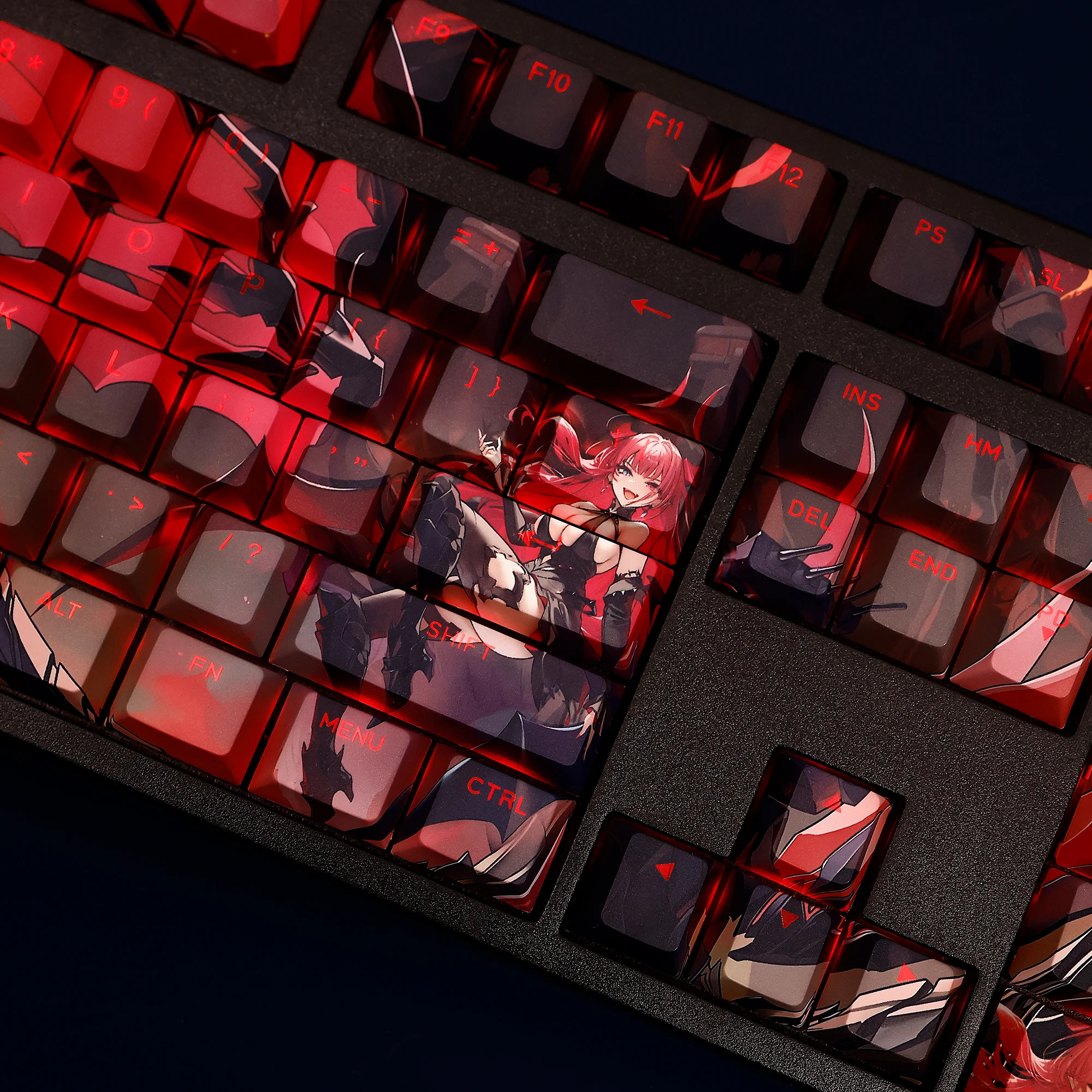 Gioco Azur Lane KMS Mecklenburg PBT 108 Copritasti Puntelli Cosplay Sublimazione Termica Tema Meccanico Keycap Accessori per Tastiera