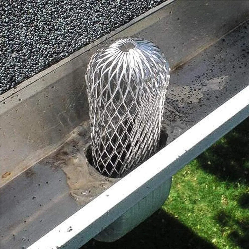 2/4/6Pcs Gutters Filte Mesh Aluminum Outdoor Leaf Debris Mud Gutter Guard Drain Net Cover Anti-blocking Gutter Cleaning Tools