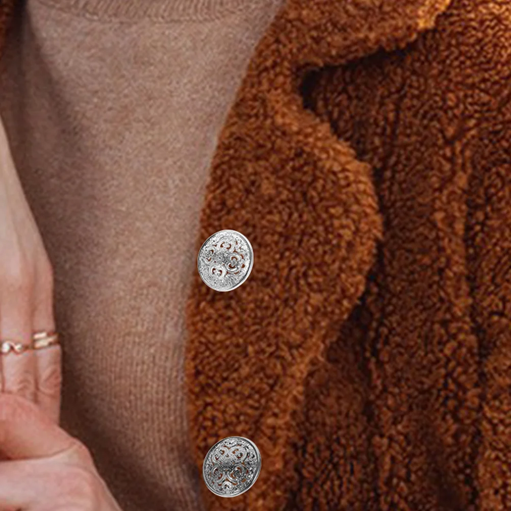 

30Pcs Elegant Court Style Hollow Metal Buttons Alloy Durable Decorative Round Buttons for Women Suits Coats Clothes