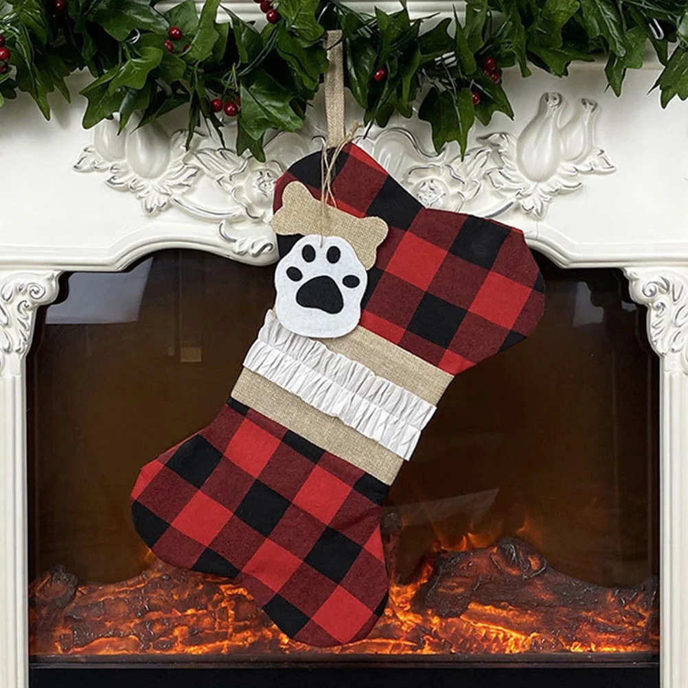 

2Pcs Christmas Hanging Socks Xmas Candy Pouches Creative Small Gift Bags for Party Kids Holiday Candy Bags Xmas Gift Pouch