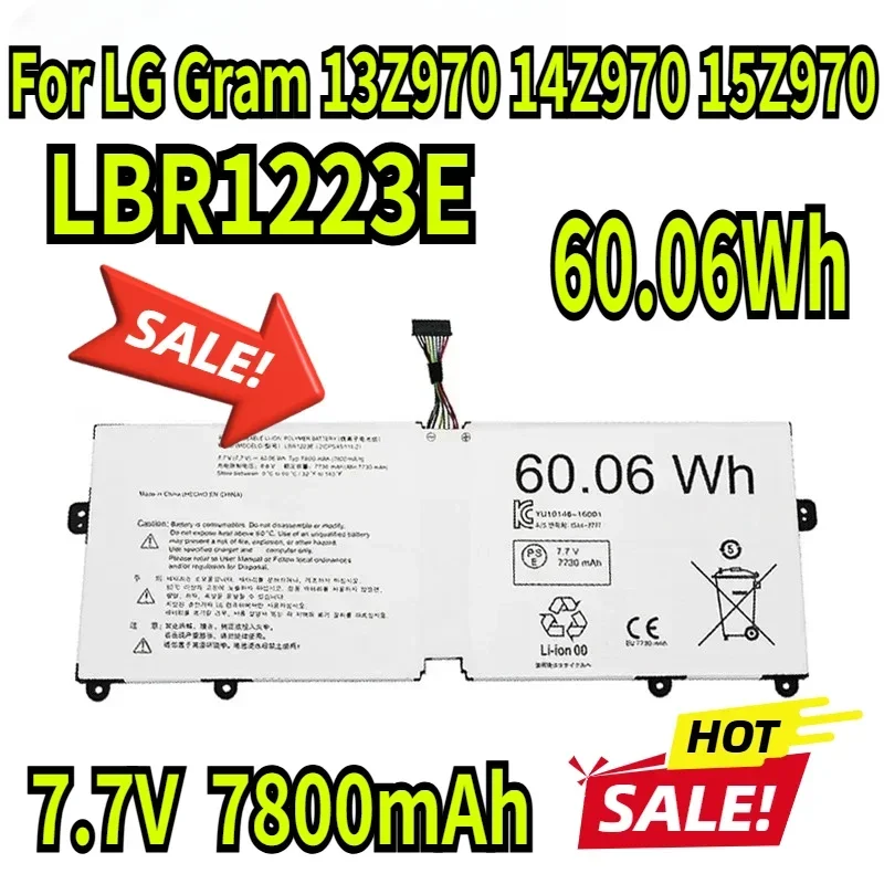 

Новый аккумулятор для ноутбука LBR1223E, 7800 мАч, 60,06 Втч для LG Gram 13Z970 14Z970 15Z970 15Z975 13Z970.G.AA53C 13Z975 14Z980 15Z98