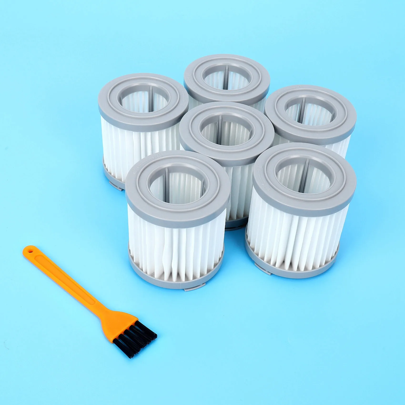 

ABNL 7Pcs HEPA Filter For JIMMY JV51/53 Handheld Cordless Vacuum Cleaner HEPA Filter Gray Replacement Filter