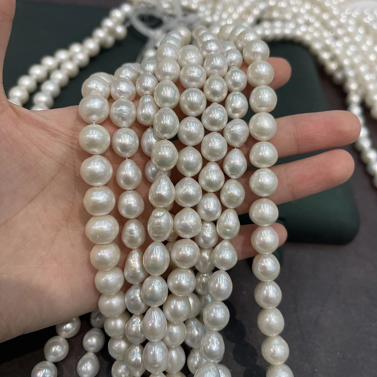 DIY Kernperle Natürliche Süßwasserperle 9-11mm für Schmuckherstellung DIY Halskette Armband Ketten Ohrringe Zubehör – Detail 6