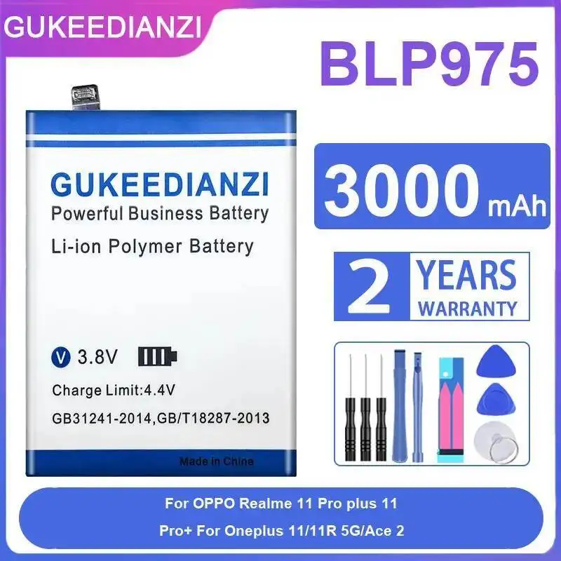 

BLP975 3000 мАч безопасный аккумулятор для мобильного телефона для Oppo Realme 11 Pro Plus Pro + Oneplus 11R 5G Ace 2