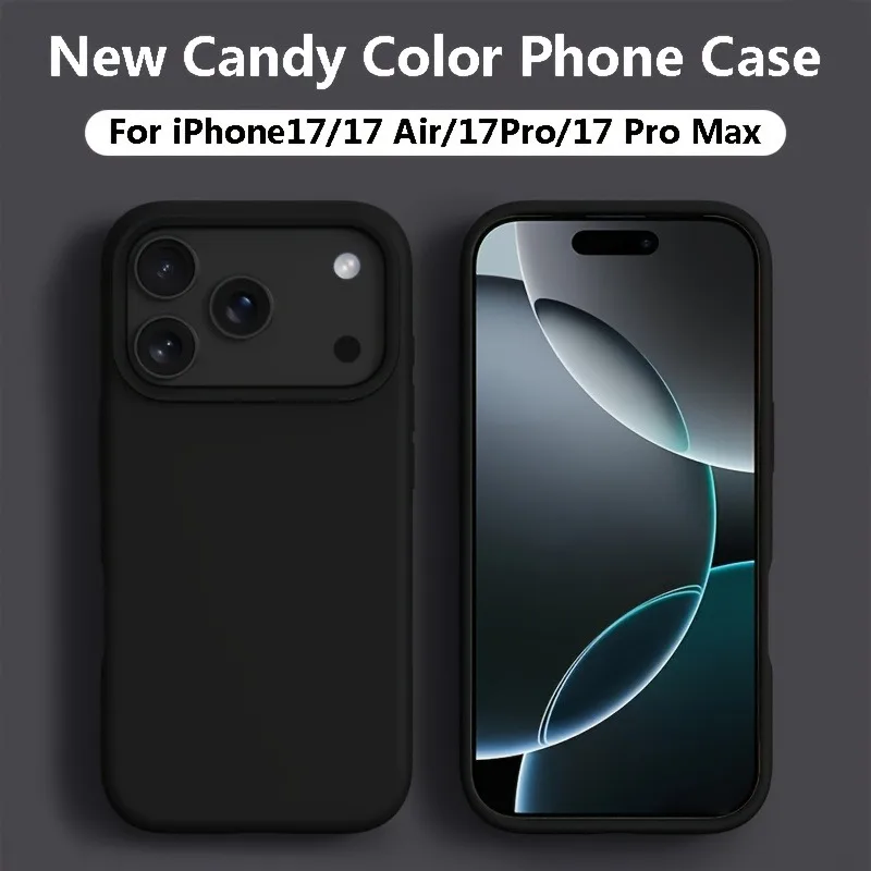 Capa original de luxo para iphone 17 pro max silicone líquido macio capa de telefone para iphone 17 17pro ar 17pro max capinha à prova de choque capa para iphone 17 pro max