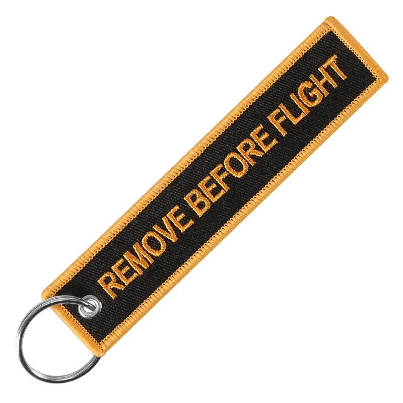 Cars Key Fobs Remove Before Flight Woven Key Ring Special Luggage Tag Label Red Chain Keychain for Aviation Gifts