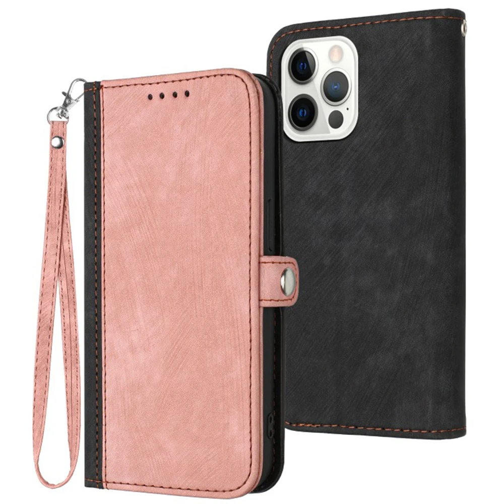 حافظة جلدية ريترو لهاتف OPPO Reno 13F 13 12FS 12F 12 11F 11 10 8T T 7Z 7 6 5Z 5 متعددة 3 بطاقات المعصم الحبل محفظة غطاء الوجه