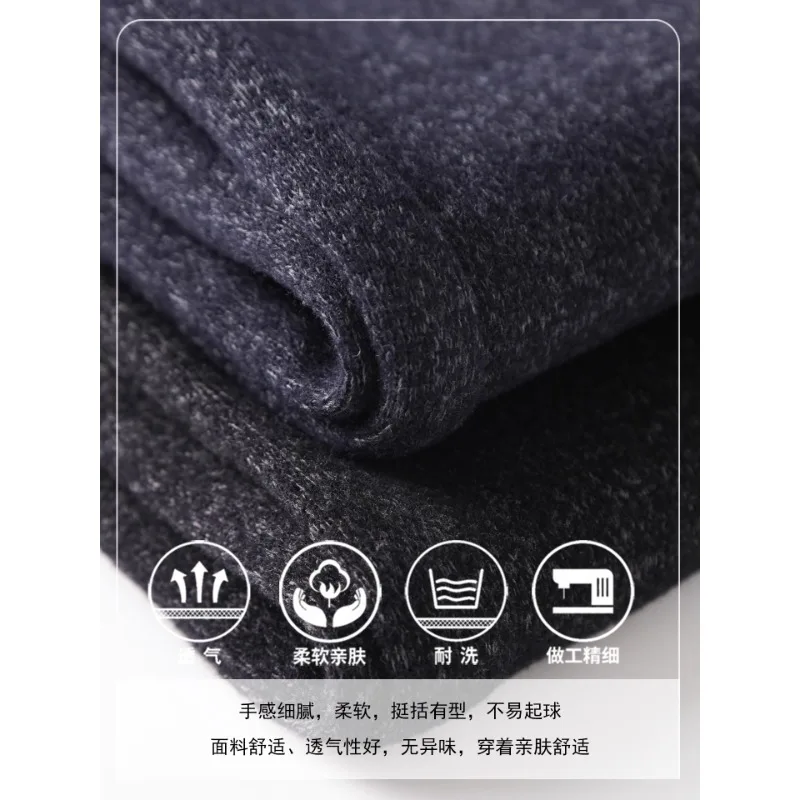 سروال سكين منحني ناعم باللون الرمادي الداكن للنساء، وسراويل شتوية سميكة ودافئة، وسراويل الموز الصغيرة