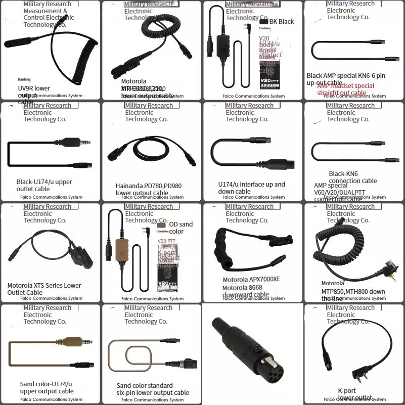 Fcs-Tactical Mpu5 Dual Ptt Cable Accessories Walkie-Talkie Headset