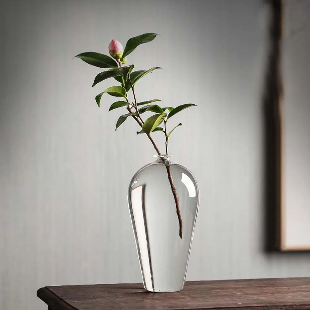 

Clear Glass Vase Meiping Floral Arrangement Vase Modern Elegant Design for Home Hotel Decor Hydroponic Plant Container