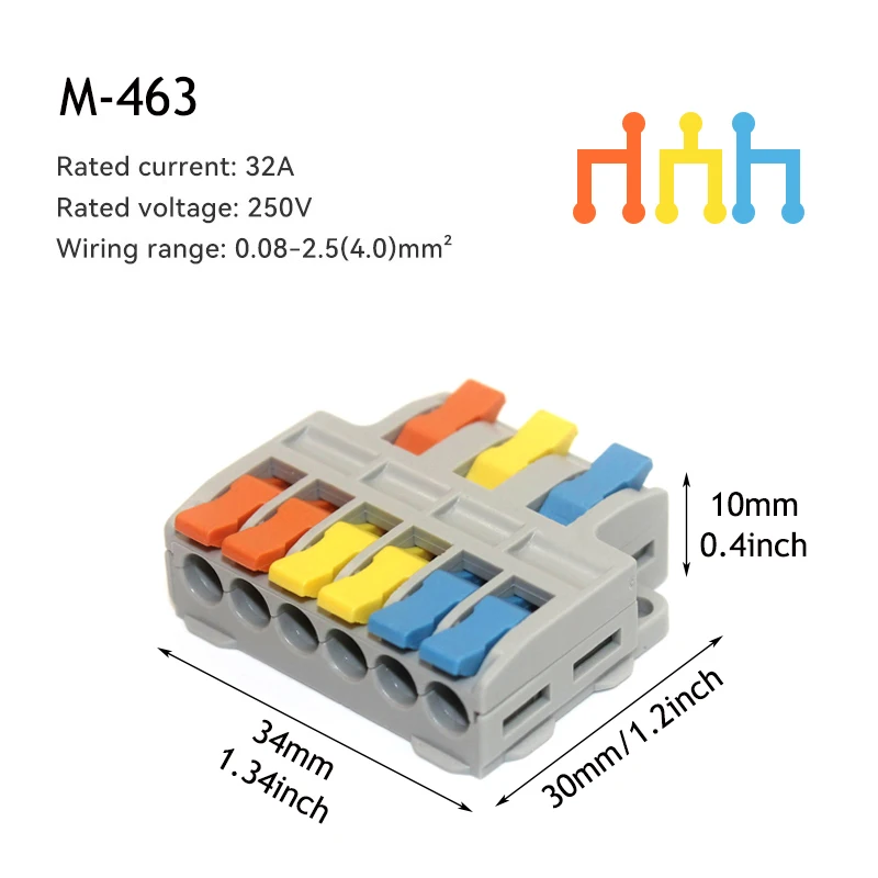 5/10 stuks snelle draadconnector, universele compacte bedrading splitsconnector, elektrische push-in verlichting klemmenblokconnector