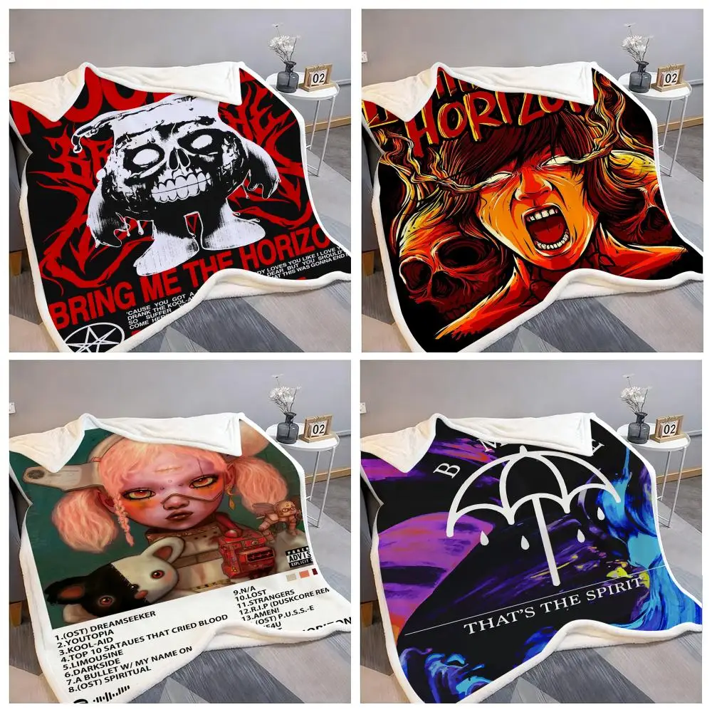 

Rock band B-Bring me to the horizon Throw Flannel Fluffy Soft Blanket Warm Skin-Friendly Throw for Sofa Bed Office Nap Winter