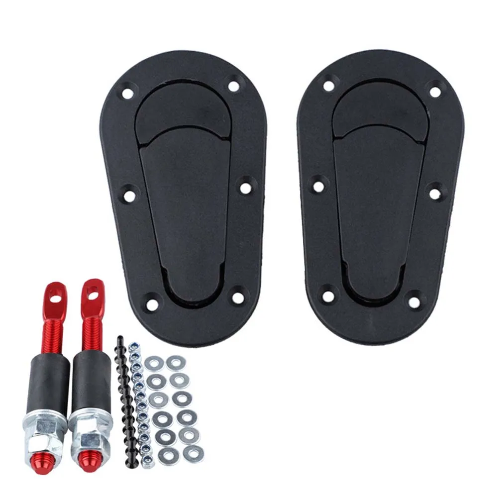 Automotive Modification Hood Pin Kit Racing Events Car Modifications Black Carbon Fiber High Strength Hood Latch Lock