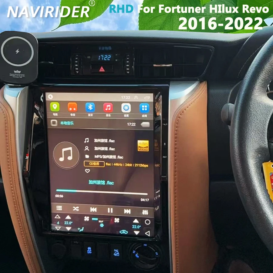 RHD LHD Touch Screen Stereo Multimedia Wirless Carplay For Toyota Fortuner HIlux Revo 2016-2022 RHD Android GPS Car Video Player