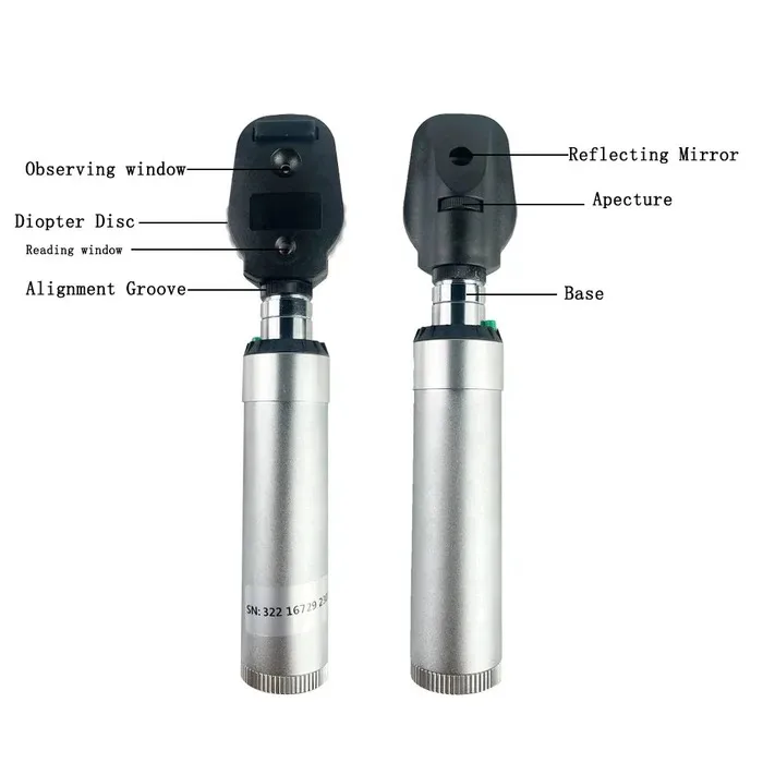 Retinoscopio oftálmico recargable y oftalmoscopio recargable Set I Modelo YZ11D+ YZ24B