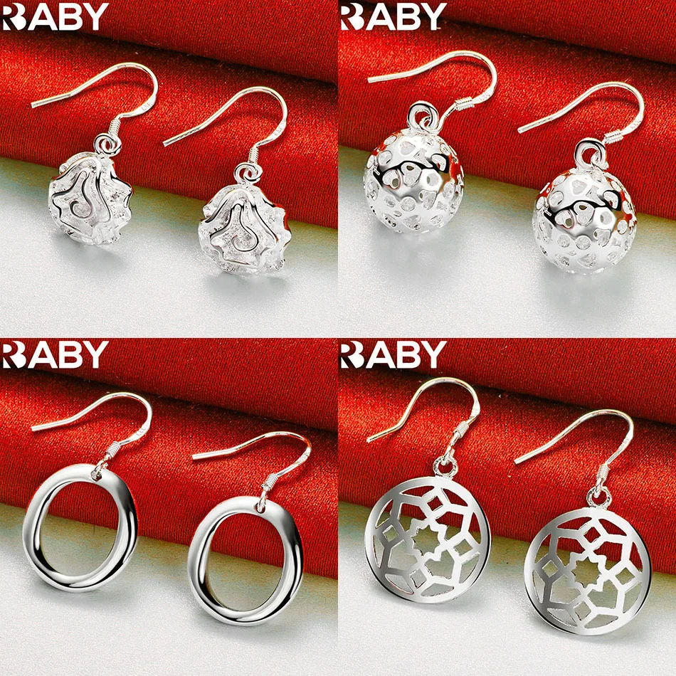 

URBABY 925 Sterling Silver Geometric Drop Earrings For Women Anniversary Gifts Popular Wild Fashion Romantic Jewelry
