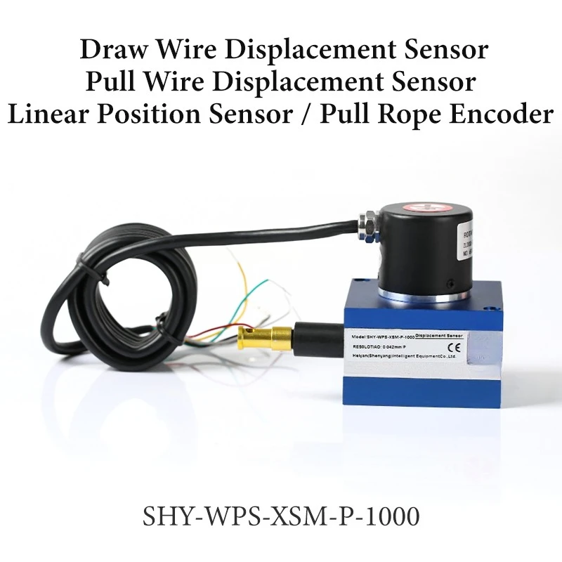 Pull cord pull wire sensor 6001-9000mm 24V IP65 Protection rating High precision 0.05%-0.08% FS CE certified