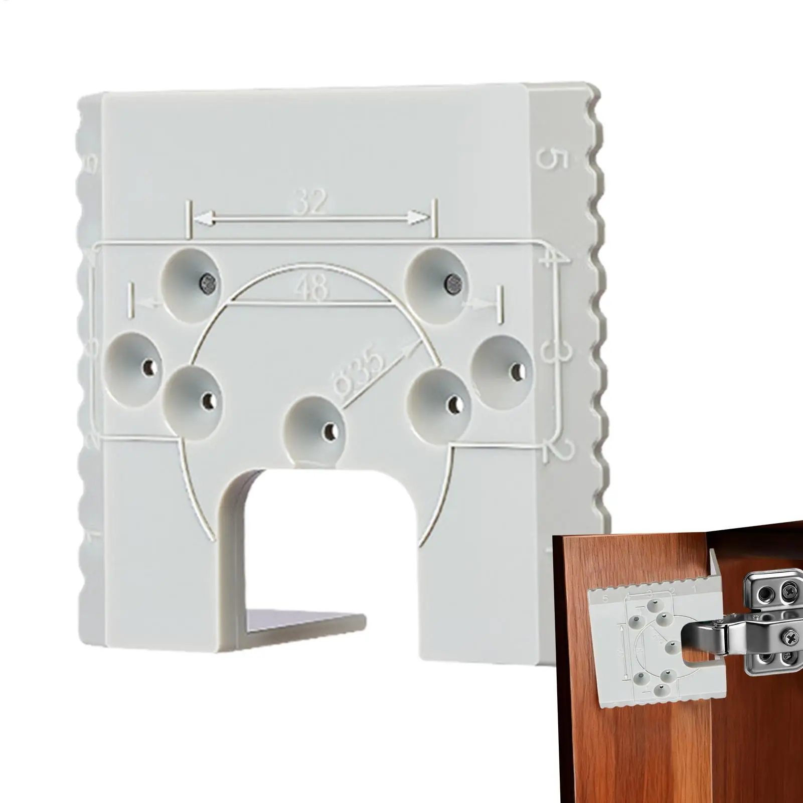 Magnetic Hinge Quick Installation Positioning Piece Cabinet Door Installation Point Fixed Plate Woodworking Panel Hinge Jig Tool