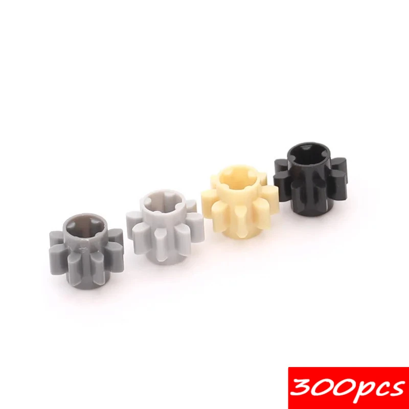 300PCS High-Tech Assemble Particle 3647 Gear 8 Tooth Outer Diameter 10.0 Building Blocks Kit Part Idea Toys For Children Gift