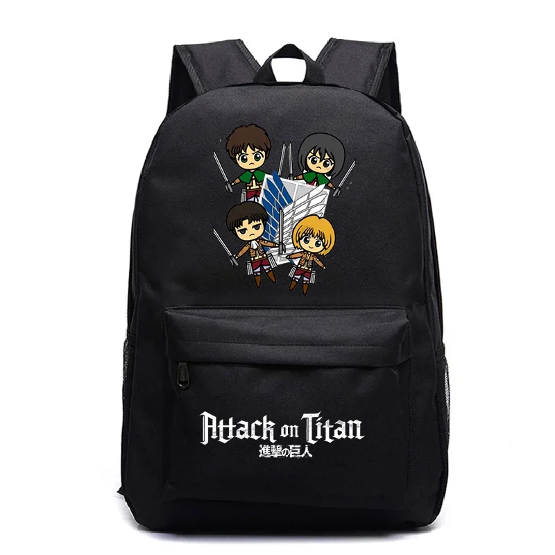 

Рюкзак в стиле аниме «Атака Титанов», модные школьные сумки в стиле манга для девочек и мальчиков, дорожная сумка, рюкзак для подростков, детская школьная сумка на плечо