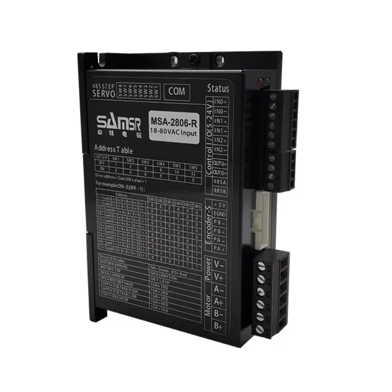xmsjMSA-2806-R Servoazionamento Modbus RTU AC 18 80 V Rs 485 Driver motore passo-passo