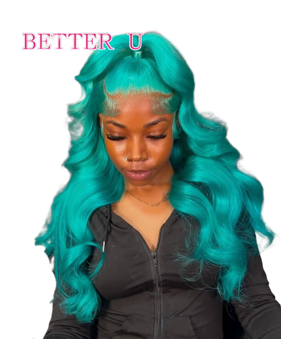 Teal Blue 13x6 Human Hair Lace Front Wig For Women Pre-Plucking Body Wave Blonde Colored Green 13x4 Lace Front Wig Human Hair