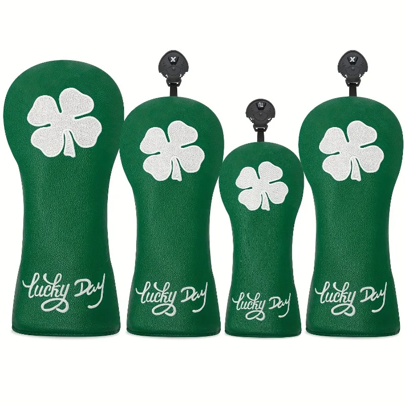 

Чехол на голову для гольф-клуба Clover — пыленепроницаемый и прочный, дизайн White Clover, защитный чехол для головы для гольфа, обеспечивает лучшую защиту