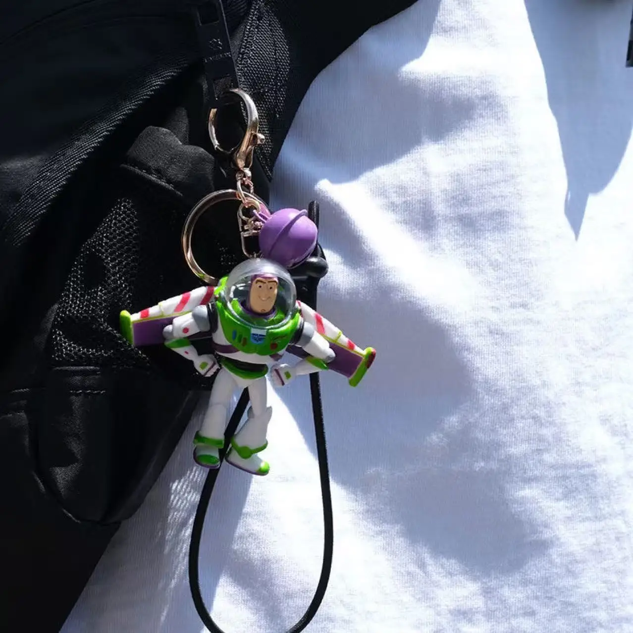 Toy Story 5 Buzz Lightyear & Woody Bell Keychain Cute Cartoon Figure Backpack Charm Pendant Bag Accessory Decor Creative Gift view 3