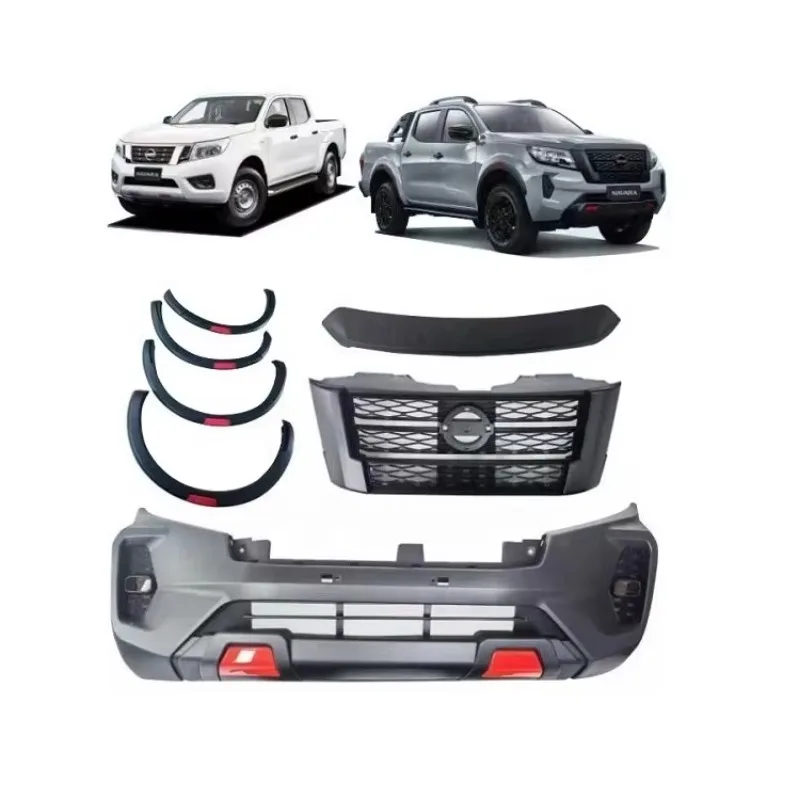 

Front Bumper NP300 Body Kits Upgrade 2016 to 2021 Frontier Grille Face Lift Accessories for Nissan Navara 2016-2019