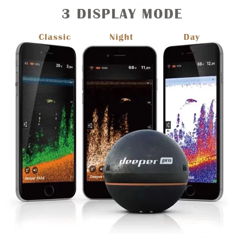 أحدث إصدار Chirp + 2.0 المحمولة السونار صياد السمك نظام تحديد المواقع الذكية صياد السمك قارب الطعم مكتشف الصيد