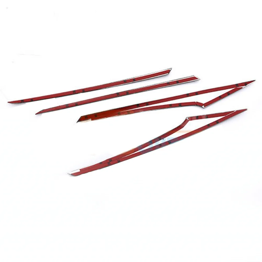 4pcs SUS304 Stainless Steel Head Lamp Side Trim Car Styling Accessories Cover For Toyota Prius Alpha V ZVW40