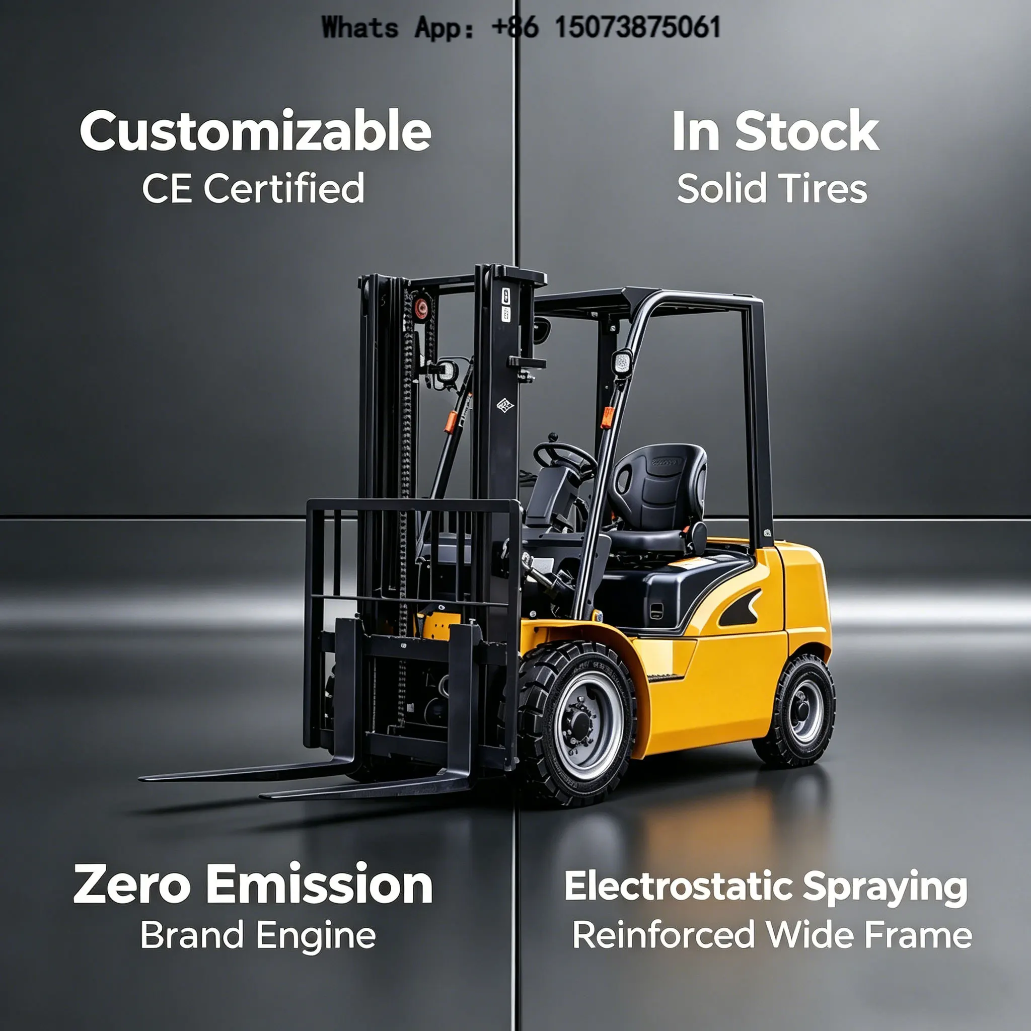 All-electric forklift 1.5 tons pallet stacker AC motor building warehouse Yoshikawa new energy lithium battery