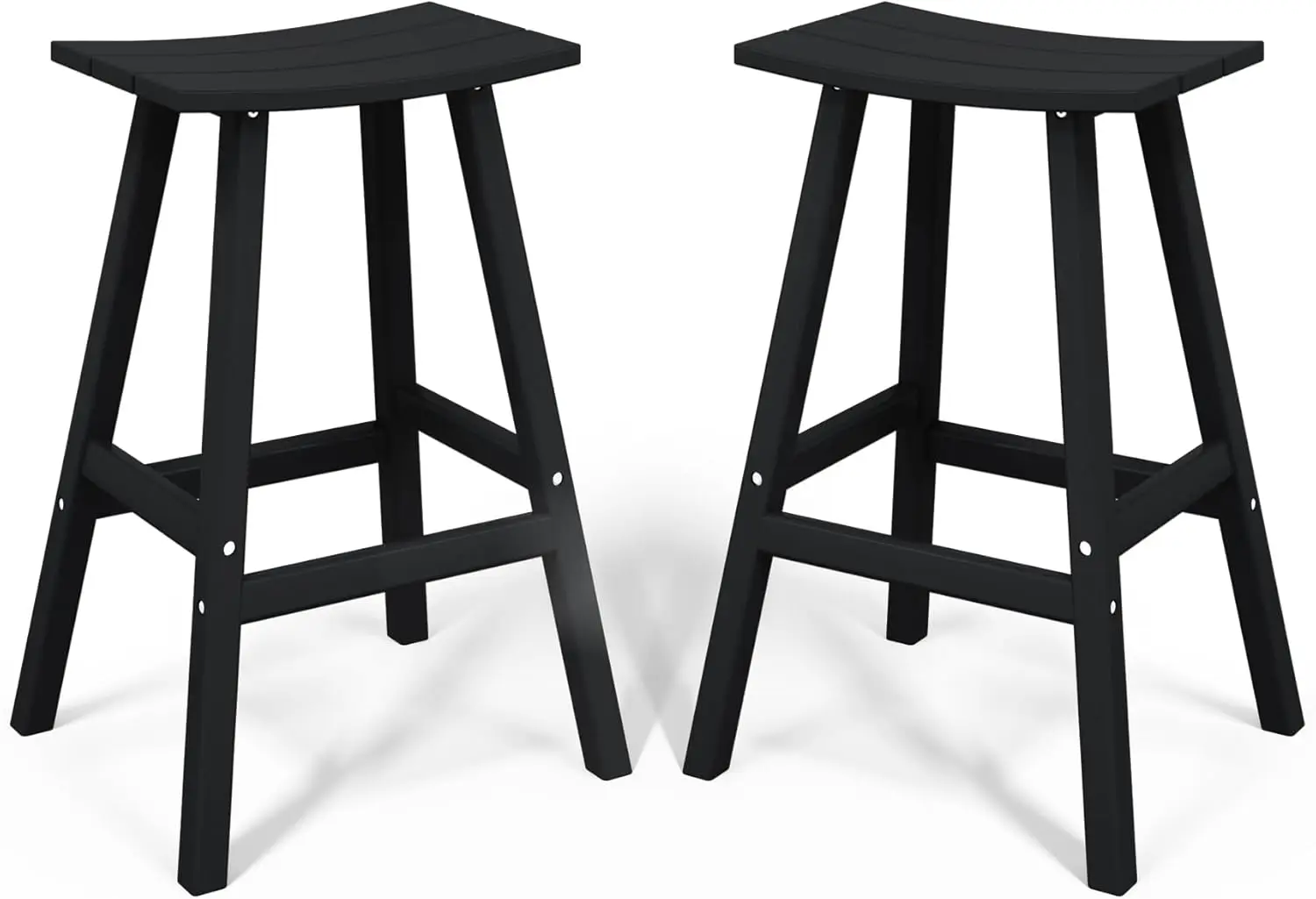 

All-Weather Bar Stools Set of 2, 29" Height Outdoor Bar Stools, Adirondack Poly Patio Bar Stool for Patio, Deck, Kitchen