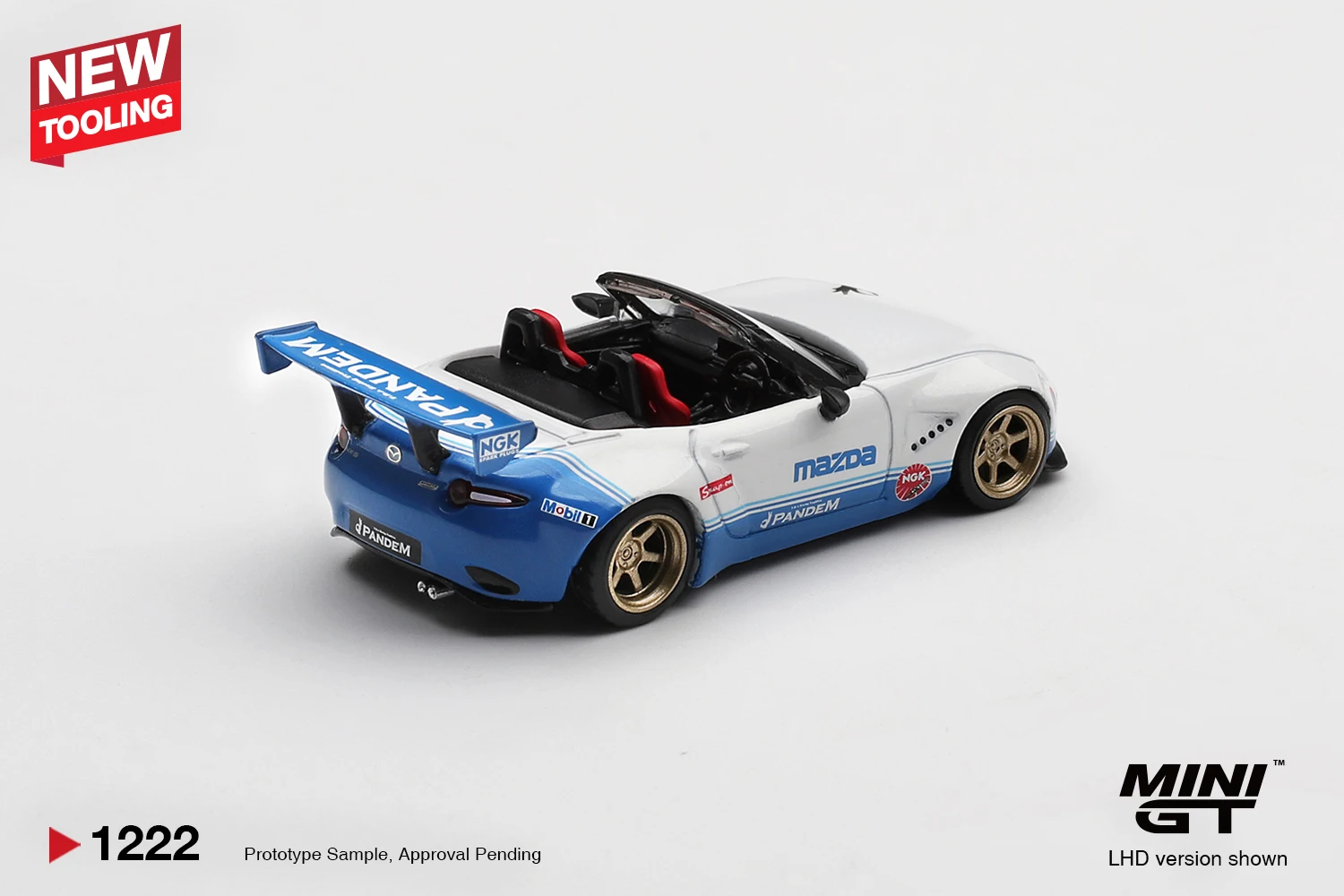 MINIGT 1/64 Mazda Miata MX-5 (ND) Pandem IMSA MGT01222-CH Cars Alloy Diecast Metal Model Kids Toys Boys
