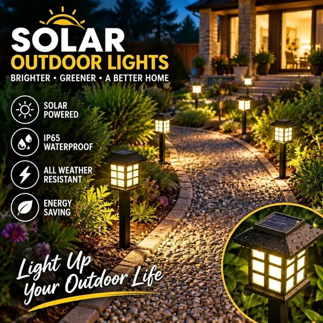 LED Solar Pathway Lights Outdoor Waterproof Garden Stake Lamp for Lawn Yard Walkway Landscape Decoration 3 LED Solar Pathway Lights Outdoor Waterproof Garden Stake Lamp for Lawn Yard Walkway Landscape Decoration 3