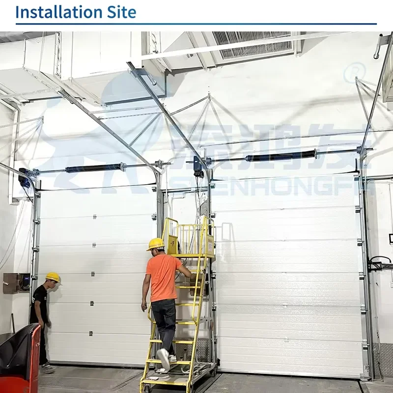Elevated Segmented Aluminum Alloy Windproof Modern Lifting Doors for Workshops Shops Customized Industrial Applications