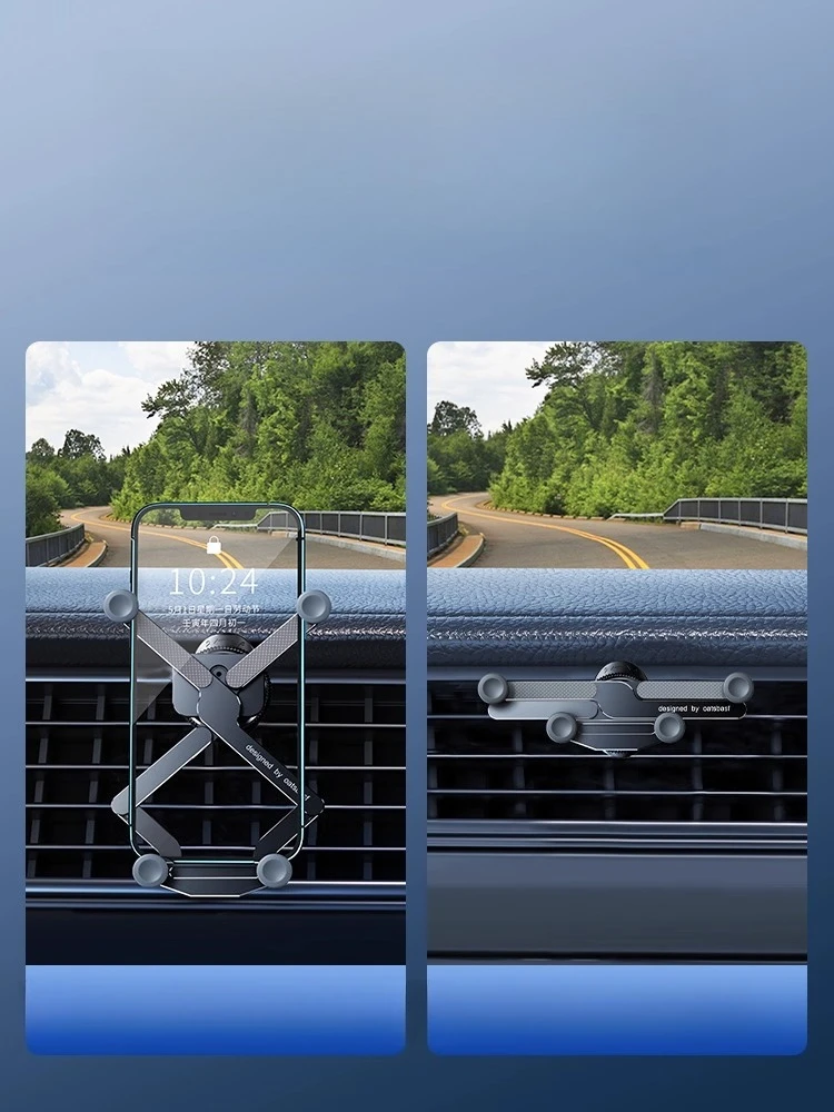 Metal car mobile phone holder for car navigation, special for trend, gravity all aluminum alloy high-end