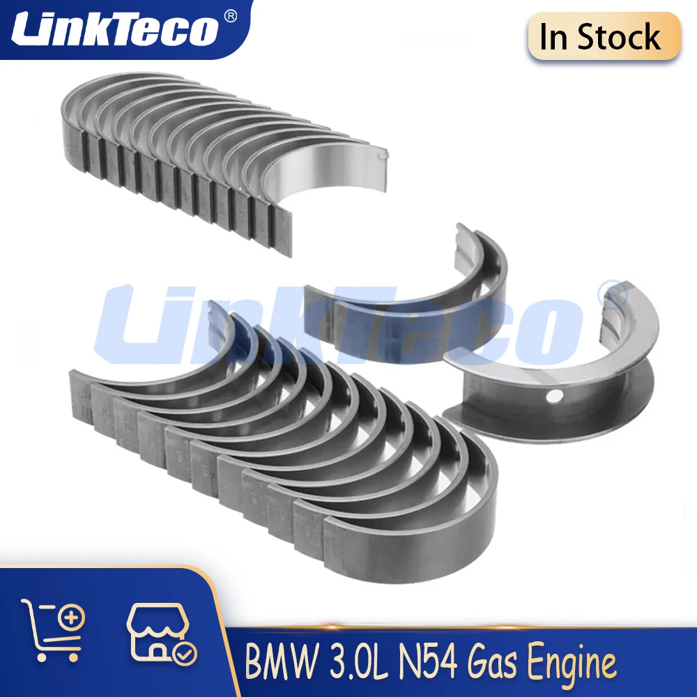 Engine Parts Main Crankshaft Connecting Rod Bearing Set Fit 3.0 L Gas N51 N52 N53 N54 N55 For BMW 135i 335i 535i 740i X6 Z4 3.0L