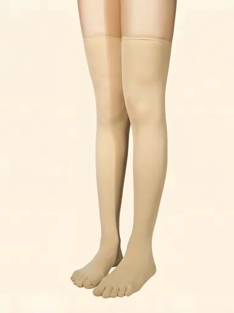 Women 80D Velvet Over Knee Sock Warm Split Five Toes Thermal Stockings Elastic Compression Tights Shaping Wear Unisex Tube Socks