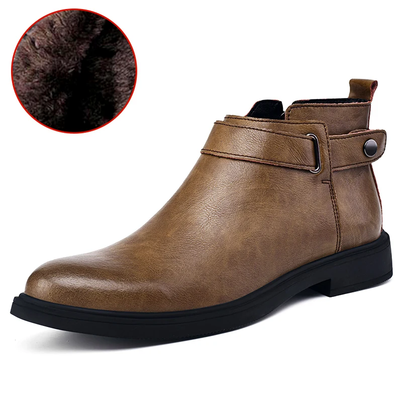 

Brand Men's Chelsea Boots Work Shoes Genuine Cow Leather Handmade Boot Shoes for Formal Dress Wedding Business Party Short Boots