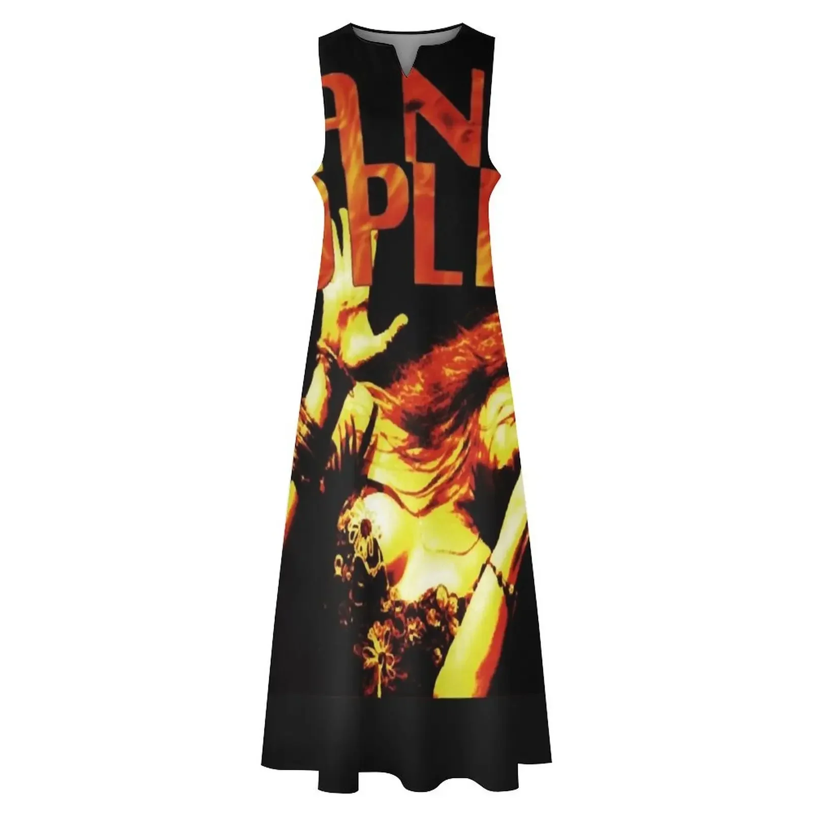 Janis joplin camiseta essencial cópia cópia vestido longo vestido feminino roupas de verão 2025 vestido de noite