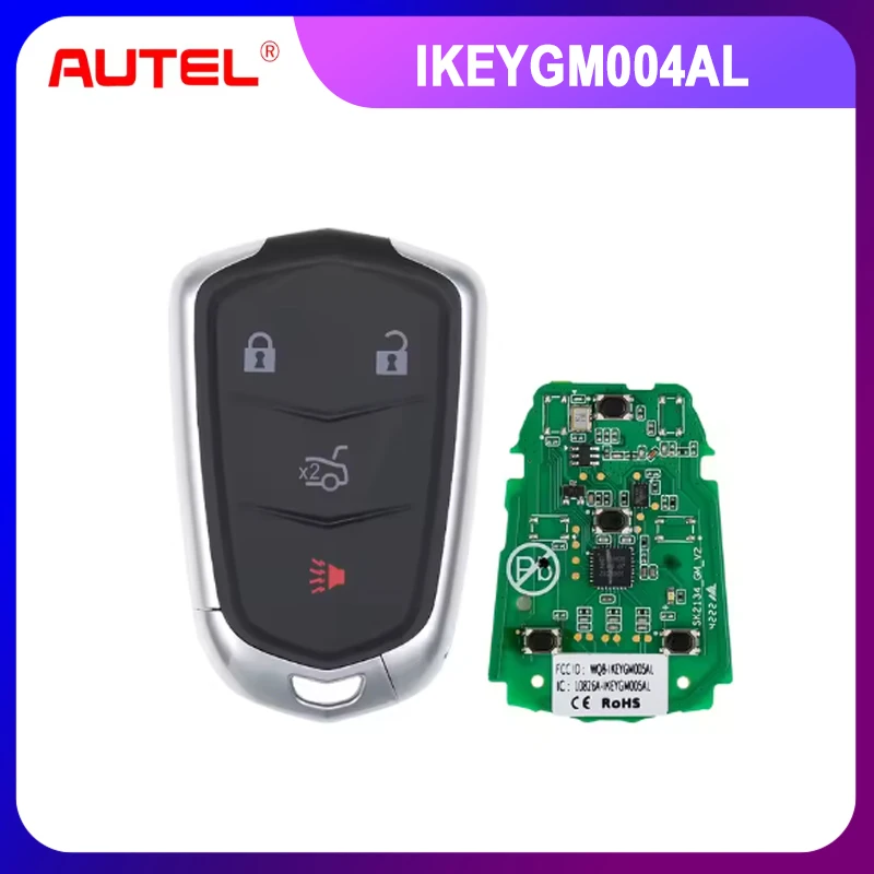 1PCS AUTEL IKEYGM004AL GM004AL 4-Buttons Universal Smart Remote Key for KM100/IM508/IM608 for GM/Cadillac