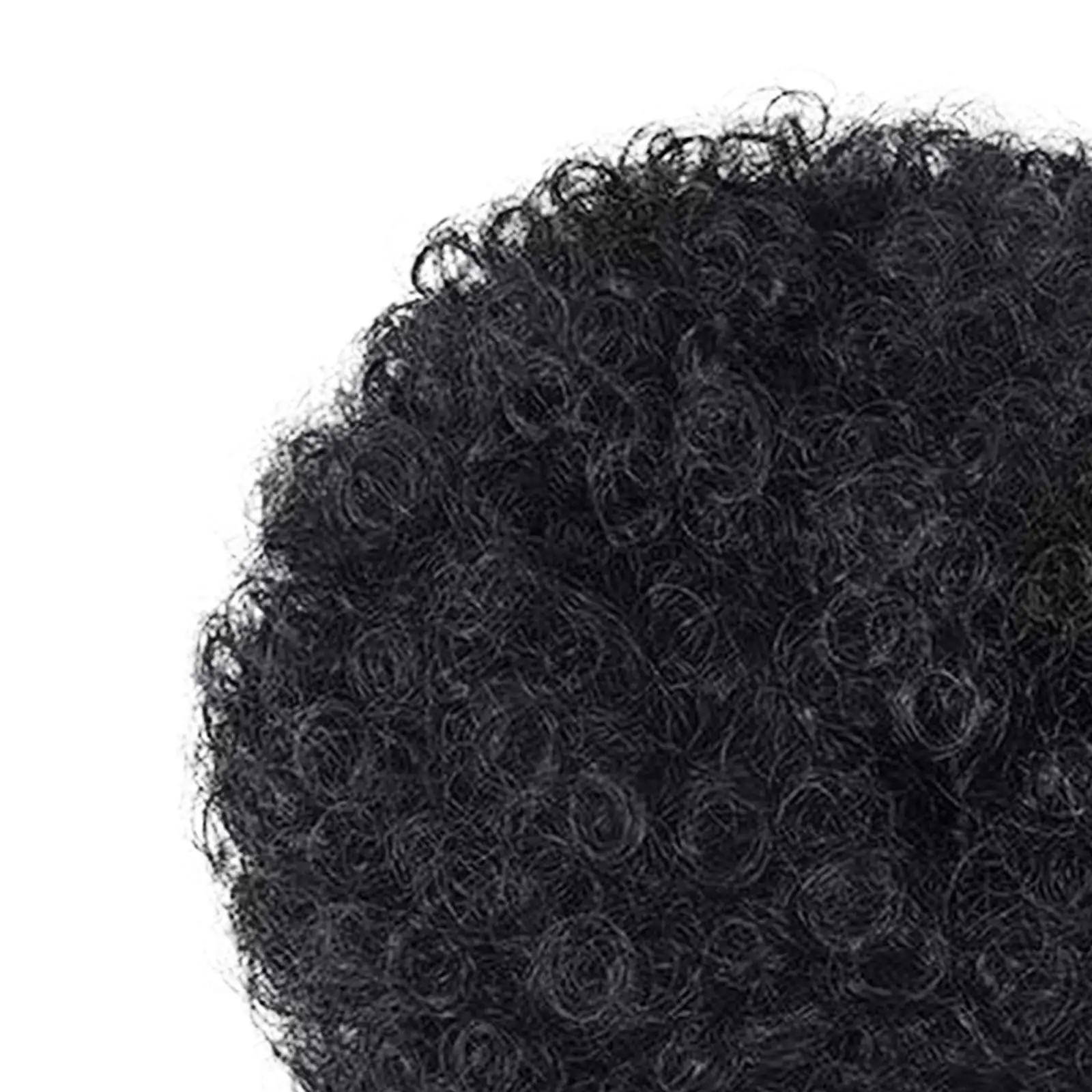 2x Afro Koczek Afro Puff Doczepiany Kucyk na Sznurku Modny Syntetyczny Miękki Kręcony Koczek Fryzura Updo na Bal Studniówkowy Wesele Imprezę