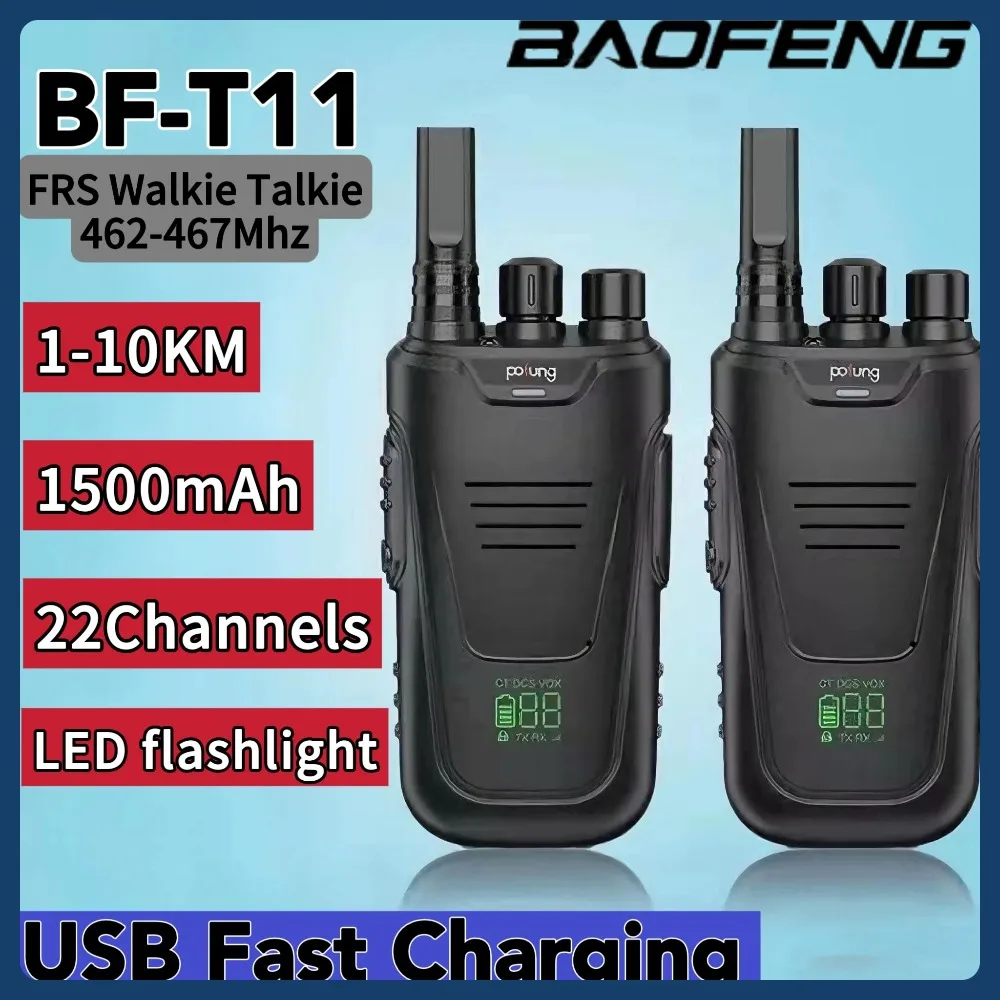2PCS Baofeng BF-T11 Camping Long Range Walkie Talkie Wireless Set Radios Walki Kommunikation Radio Transceiver Zwei-Wege-Gegensprechanlage