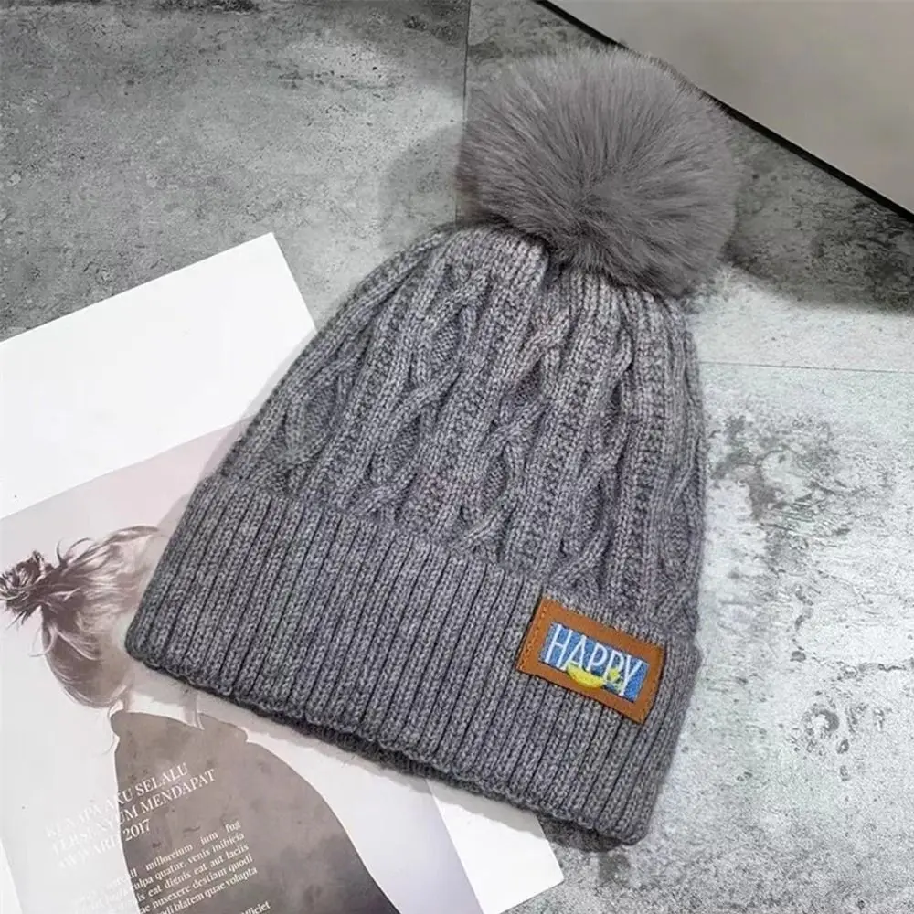 Casual Thickened Winter Hat Keep Warm Knitted Cap Beanie Hats Women