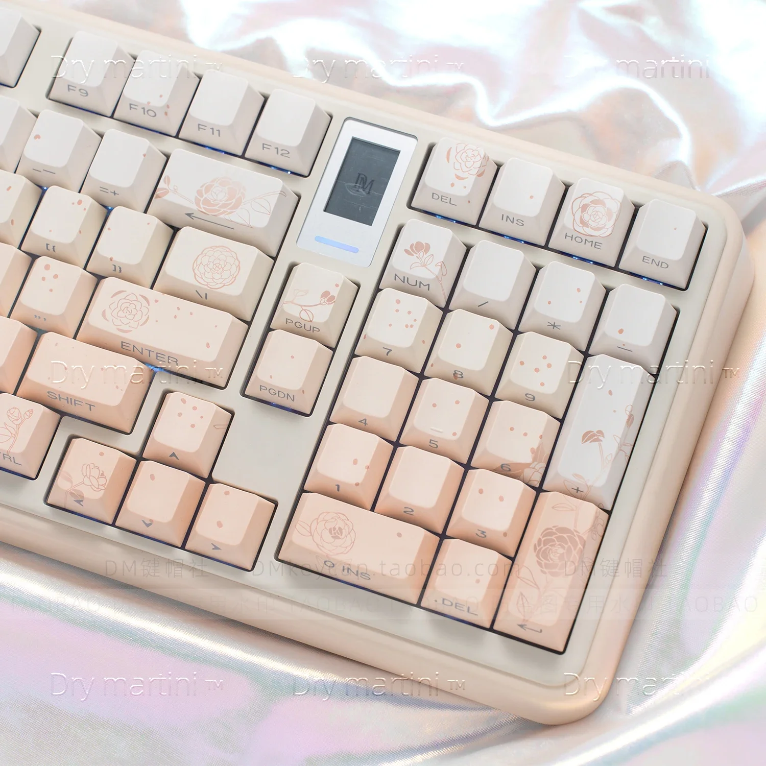 

Theme Flower Language Side Engraved Transparent Keycap Original PBT Five-Sided Sublimation 68/84/87/98/108