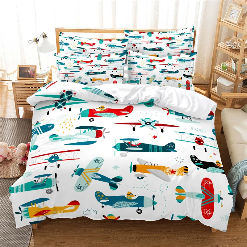 Cartoon Car Bedding Set Cute Cartoon Duvet Cover Set 3d Bedding Fashion Design Bed Set Children Queen Duvet Cover Bedding Sets