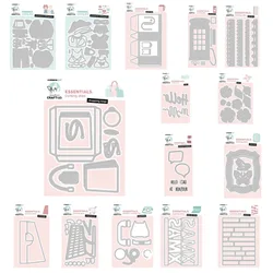 Hot Florals Phone Shopping Cart Girls Clothing Friend Metal Cutting Dies Silicone Stamps Scrapbook Make Photo Album Card DIY